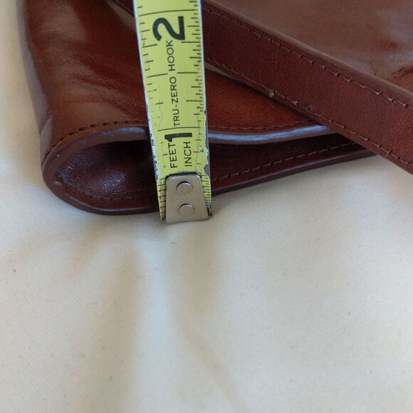 Monsac Super Smooth Glossy Italian Leather Shoulder/Clutch - Picture 12 of 14